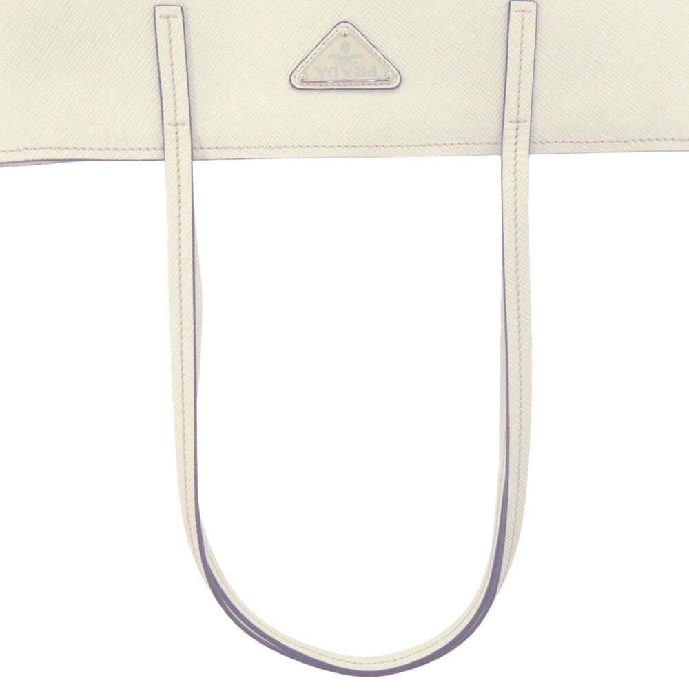 PRADA White Leather Shoulder Bag - Picture 4 of 9